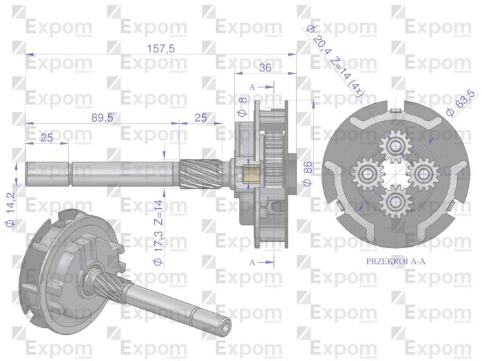 Redukcijski prijenos MF4 Novi tip Expom eu