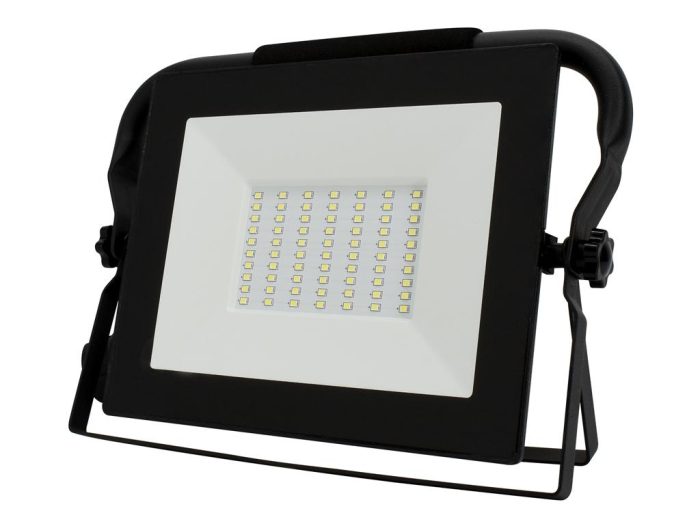 LED reflektor SMD 50W 6000K 4320LM IP65 CRNI prijenosni, električni kabel 1,5 m