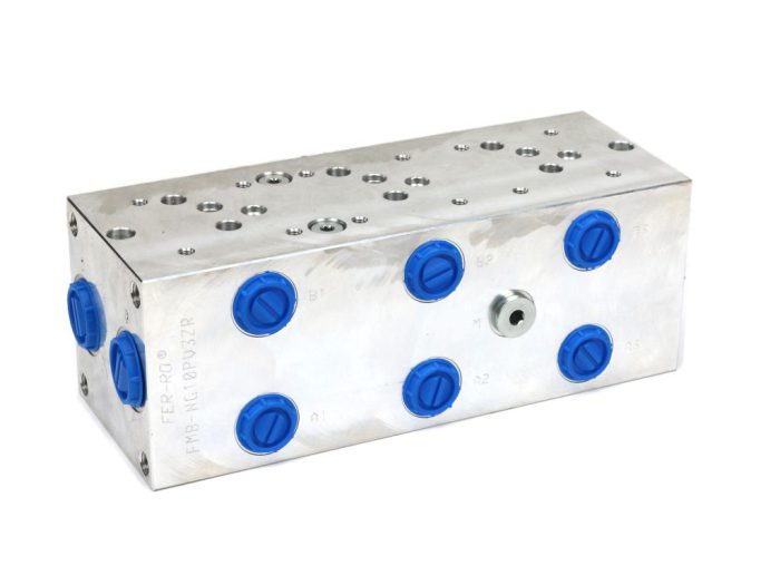 Fluid NG10 cetop 5 - 3-dijelni (s preljevnim ventilom 50-380 bara) za DL5 solenoidne ventile