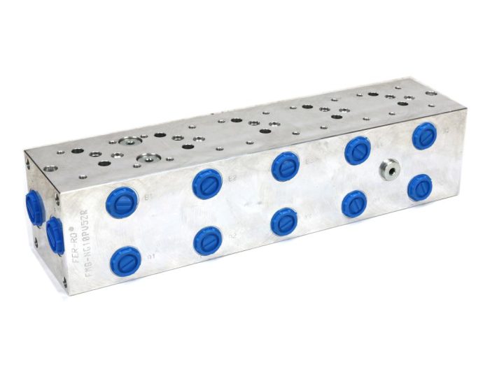 NG10 cetop 5 - 5-dijelni fluid (s preljevnim ventilom 50-380 bara) za DL5 solenoidne ventile