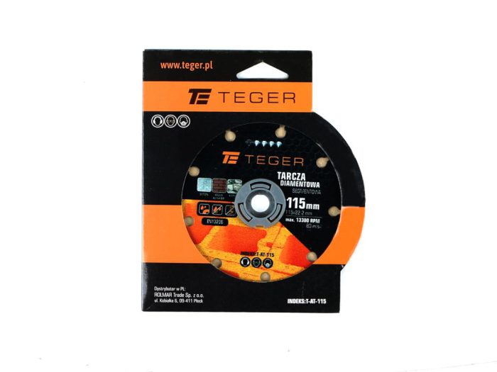 Segmentirani dijamantni disk 115x22,23 mm za rezanje betona TEGER