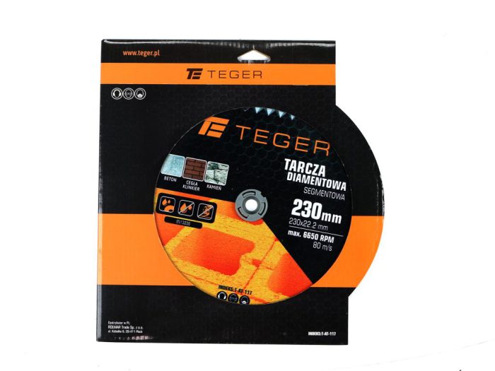 Segmentirani dijamantni disk 230x22,23 mm za rezanje betona TEGER
