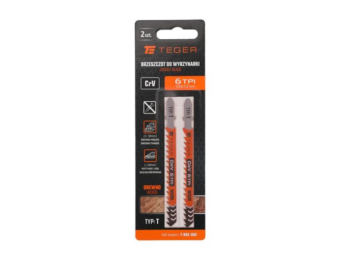 List ubodne pile - Tip: T - DRVO (2 kom) / TEGER