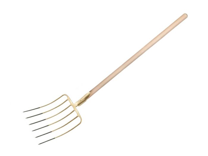 6-krake vilice za silažu/kukuruz, na drvenoj dršci, (duljina 1580 mm), kovane, Teger