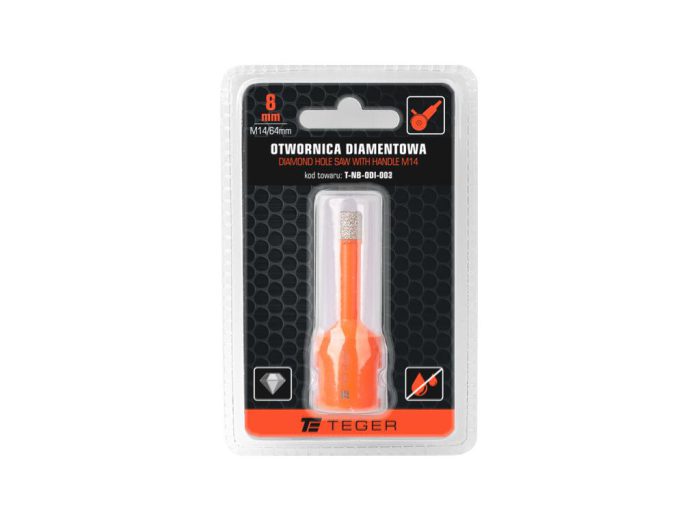Dijamantna pila za rupe s drškom M14/8 mm / TEGER