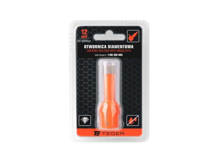 Dijamantna pila za rupe s drškom M14/12 mm / TEGER