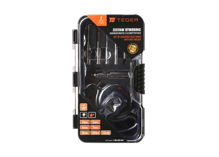 Set dijamantnih pila za rupe s HEX držačem 7 kom. / TEGER