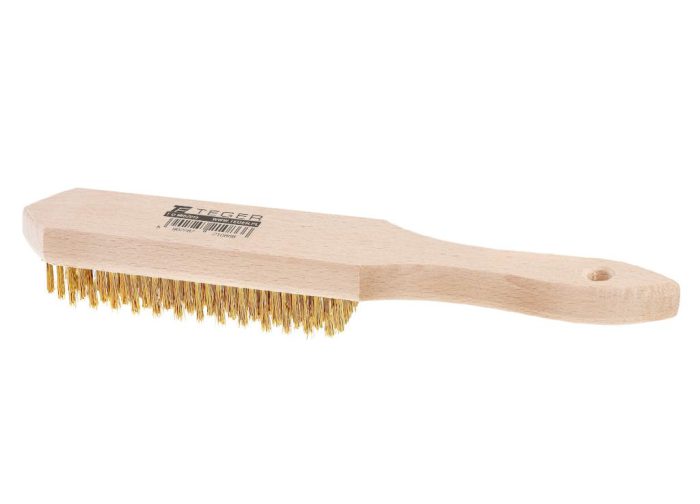 Žičana četka za hrđu PREMIUM - mesingana žica / 5 redova / TEGER