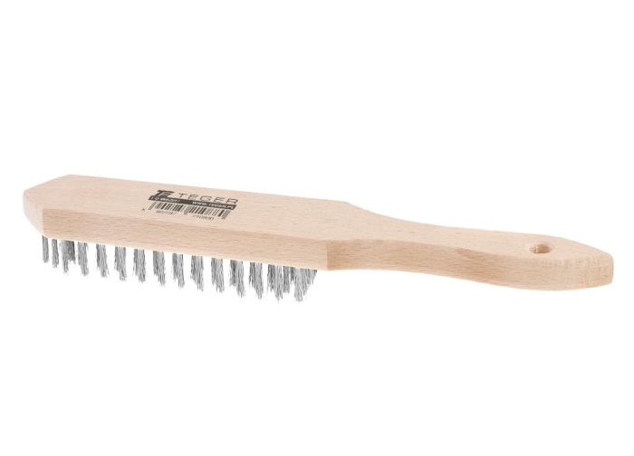 Žičana četka za hrđu STANDARD - čelična žica / 4 reda / TEGER