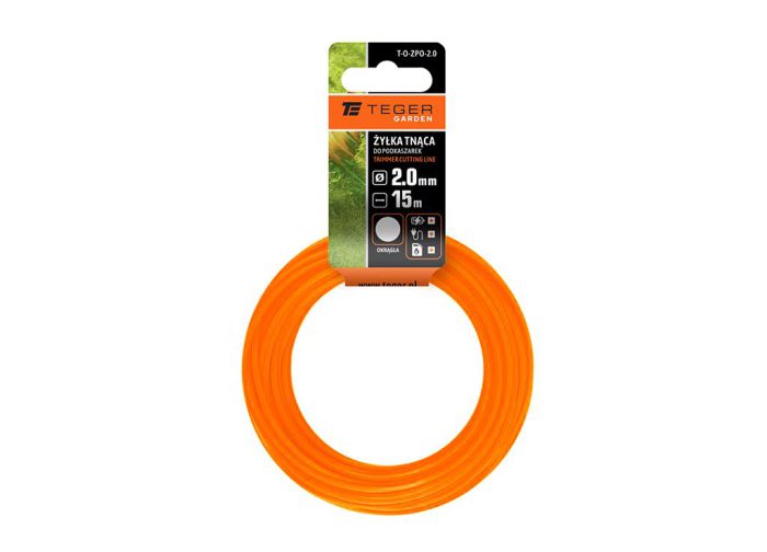 Rezna struna za rezanje trimerom / Okruglo / 2.0 mm / 15 m / TEGER