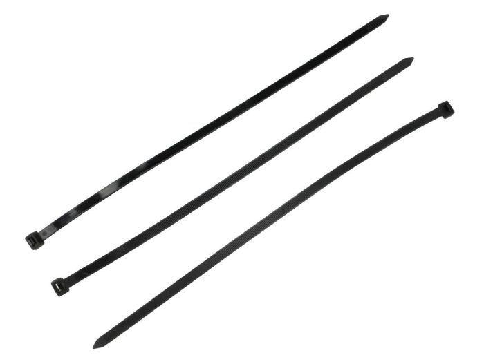 Vezice, stezne vezice, kopče za vezice, kabelske vezice, 7,5 x 400 mm 100 kom u vrećici crne, otporne na UV zračenje, Teger