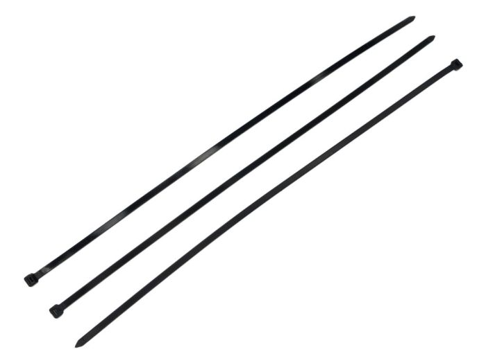 Kabelske vezice, kabelske vezice, kopče za vezice, kabelske vezice, 9,0 x 650 mm 100 kom u vrećici crne UV otporne, u elektrotehnici, elektronici, građevinarstvu i mehanici, mehanici, Teger