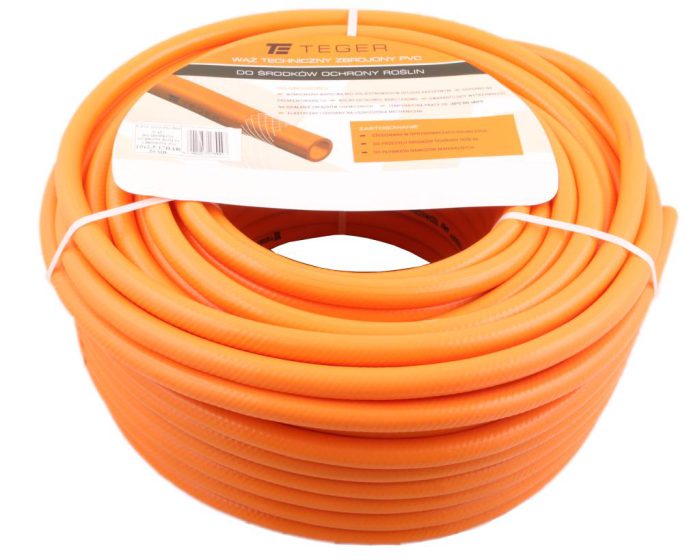 Crijevo za kemikalije za zaštitu bilja (primjena u prskalicama) ojačano PVC 10X2,5 10bar TEGER (prodaje se u komadu od 50 m/kom)