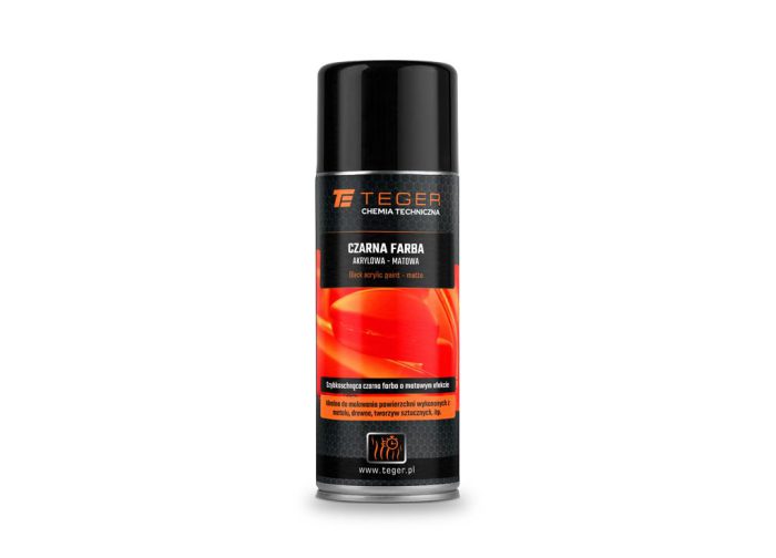 Crna akrilna boja - mat, 400ml, Teger