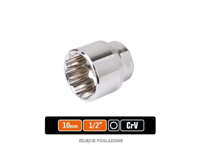 Dvanaesterokutni nasadni ključ 1/2" 10 mm / TEGER