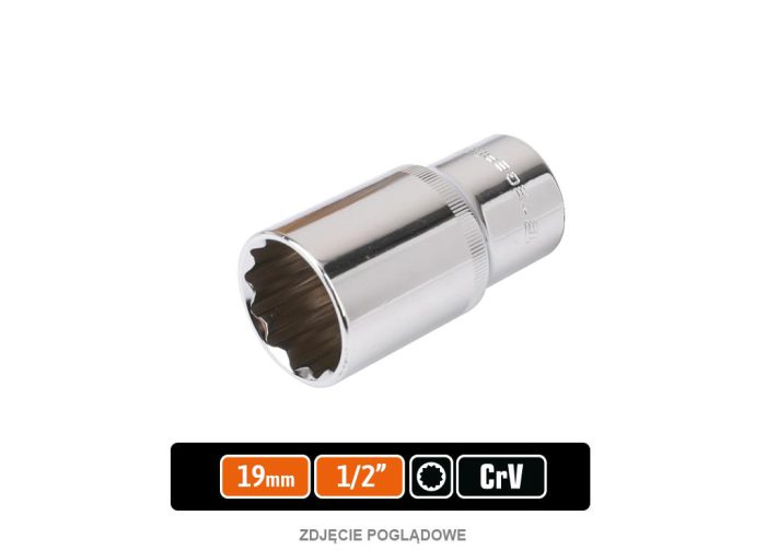 Dodekagonalni utičnica ključ 1/2" dug 19 mm / TEGER
