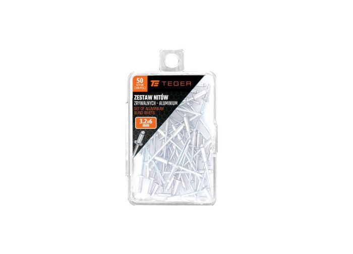 Set aluminijskih slijepih zakovica (3,2x6mm) / 50 kom. / TEGER