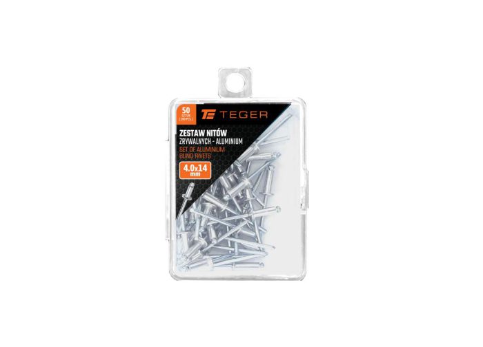 Set aluminijskih slijepih zakovica (4,0x14mm) / 50 kom. / TEGER