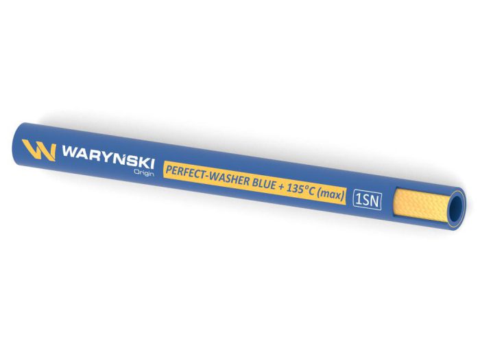 Hidraulično crijevo za perilice rublja PERFECT-WASHER PLAVO 135 stupnjeva 1SN DN10 1-pletenica 180 Bar Waryński (prodaje se na 50m)