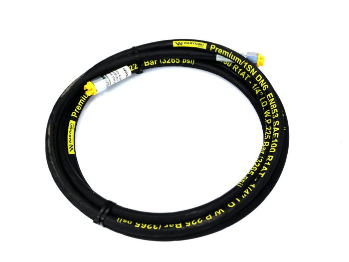 Hidraulično crijevo 225 bara navoj M14x1.5 DKOL ravno L-3500mm DN06-1SN (AA-06-3500; P51P51) 22.5MPa Waryński