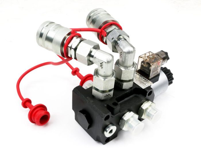 Set: 1/2 "6/2 solenoidni ventil + pričvršćivači + EURO PUSH-PULL brze spojke Waryński