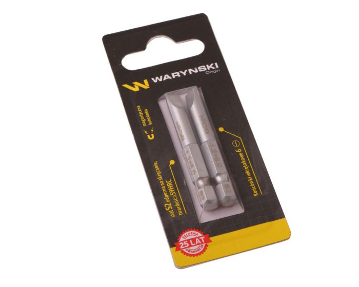 Bitovi odvijača 6 50 mm Waryński (kompletni set u blister pakiranju od dva dijela)
