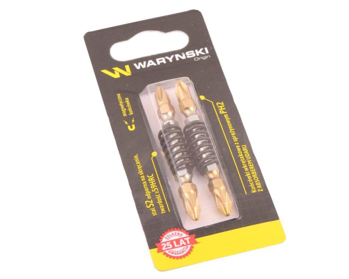 Bitovi odvijača s amortizerom PH2 65 mm Warynski set u blister pakiranju od dva dijela