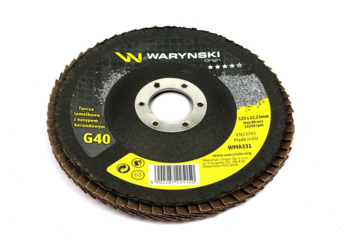 Brusni disk 125 mm elektrokorund lamela GR40 (prodaje se po 10 kom.) Waryński