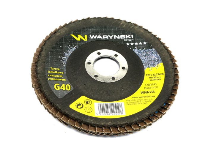 Brusni disk 125 mm cirkon lamela GR40 (prodaje se po 10 kom.) Waryński