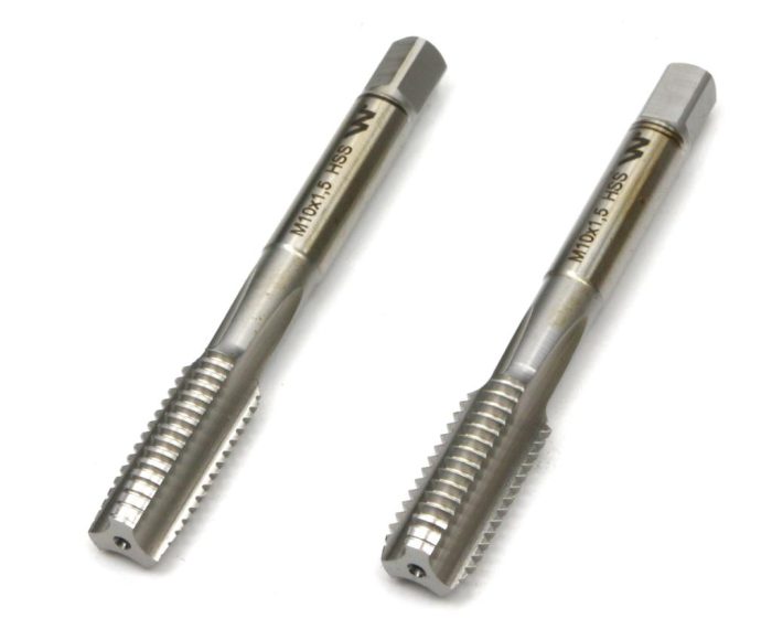 Set industrijskih navojnih nareznika M10, HSS čelik. Završni nareznik DIN 352/2 Waryński