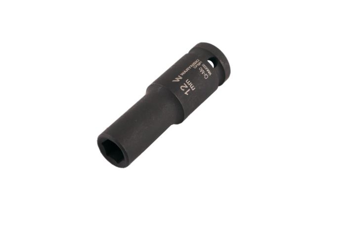 Dugi šesterokraki udarni nasadni ključ 1/2", 12 mm, CrMo, DIN 3129, Waryński