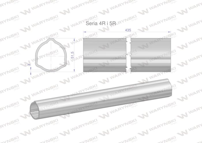 Serija-4R i 5R trokutasta cijev 51,5x3,0 mm 43,5 CM WARYŃSKI