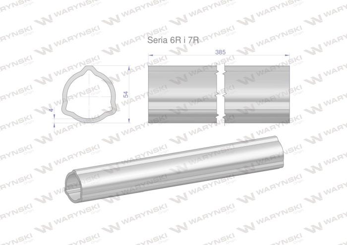 Serija-6R i 7R trokutasta cijev 54x4,0 mm 38,5 CM WARYŃSKI