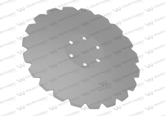 Talerz, uzębiony Z-20 fi 460 mocowanie 6/120 grubość 3,5 mm stal borowa prosta piasta, Tolmet, Waryński